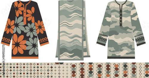 Abstract geometric composition with vibrant color palette featuring red green blue yellow cyan and magenta elements rendered in cmyk and grayscale with helvetica and courier font accents