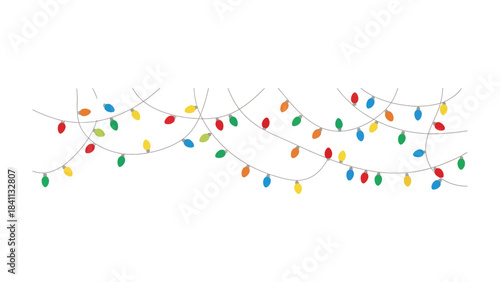 String of Festive Lights: A vibrant and colorful string of decorative lights illuminates a space, casting a warm and cheerful glow.  It embodies the spirit of joy and celebration.