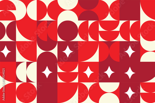 Christmas pattern ornament. Geometric background for Christmas clothes and wrapping paper. Seamless checkered pattern. Vector illustration.