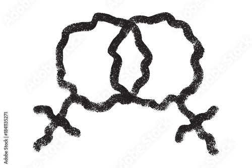 Hand drawn lesbian identity sign Symbol used to represent sex and gender