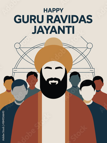 Guru Ravidas Jayanti Celebration Spiritual Illustration