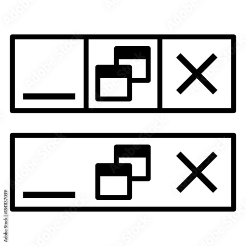 window control buttons icon vector design template