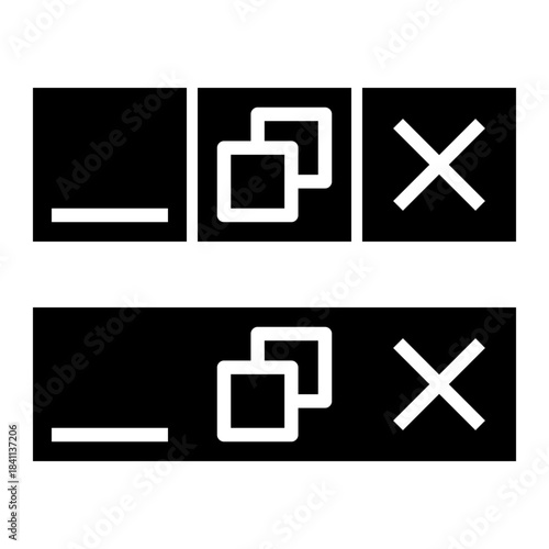 window control buttons icon vector design template