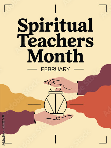 Spiritual Teachers Month February Awareness Design