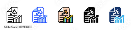 Regulatory Cost Icon Collection With Multiple Styles
