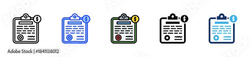 Contract Value Icon Collection With Multiple Styles