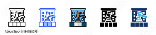 Corporate Law Icon Collection With Multiple Styles