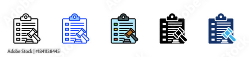 Legal Taxation Icon Collection With Multiple Styles
