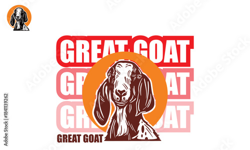 great goat head logo, silhouette of best boer ram face vector illustrations