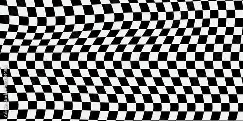 Design MotoGP Flag or Checkered Flag Vector Background, Finish Flag Waving in Every MotoGP Race, Eps10