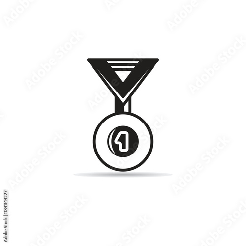 winner medal prize vector illustration