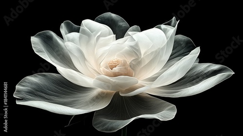Stunning black and white flower photography featuring a white rose.