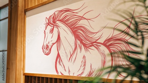 Year of horse celebration art gallery illustration contemporary space artistic perspective cultural significance
