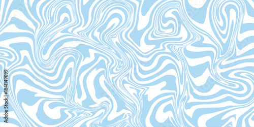 Abstract background seamless pattern with colorful waves. Trendy vector illustration in retro psychedelic style