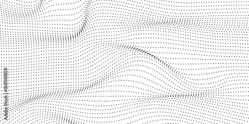 Fototapeta Naklejka Na Ścianę i Meble -  Abstract wave in white background. Wave of particles. Vector illustration.