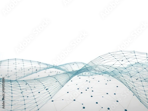 Magnifying Glass and Network Data | Digital Finance and Market Growth Analysis Concept.