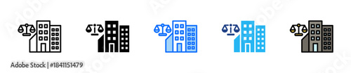 Company Law Icon Set Multiple Style Collection