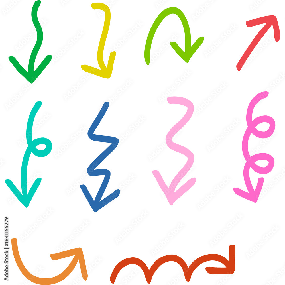Obraz premium set of arrows vector illustration element colorful