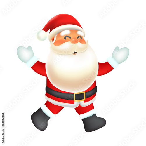 Cartoon Illustration of Santa Claus