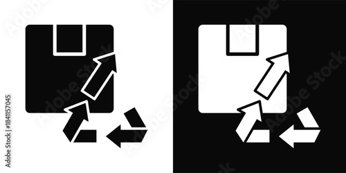 Upcycled Icon White And Black Background Style
