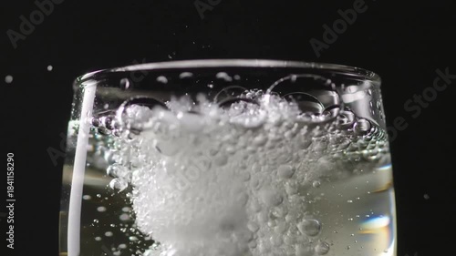 Water bubbles burst on the surface