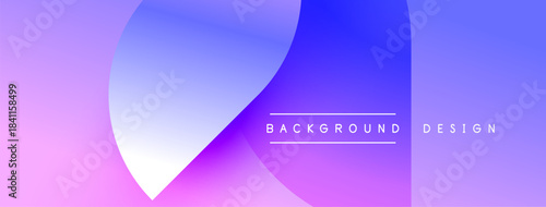 Abstract gradient background. Purple, blue hues blend smoothly. Minimalist design with text elements present. Modern aesthetic.