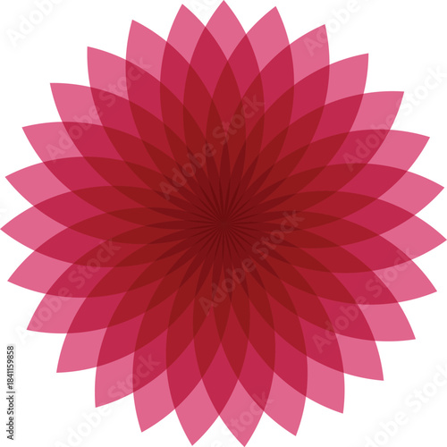 Hot pink shady flower vector