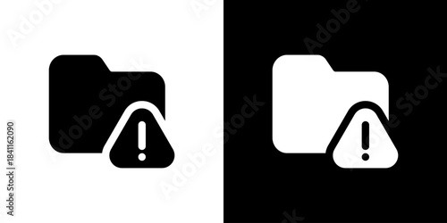 フォルダと警告マークのアイコン