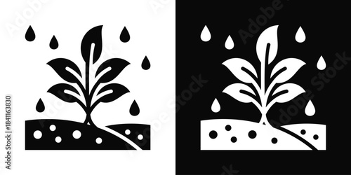 Fertility Icon White And Black Background Style