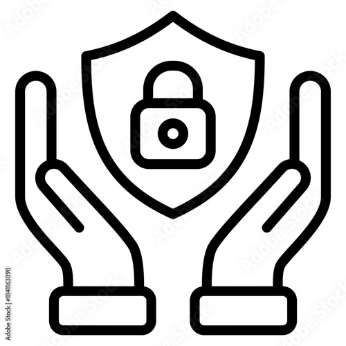 Insurance Shield  Icon Element For Design