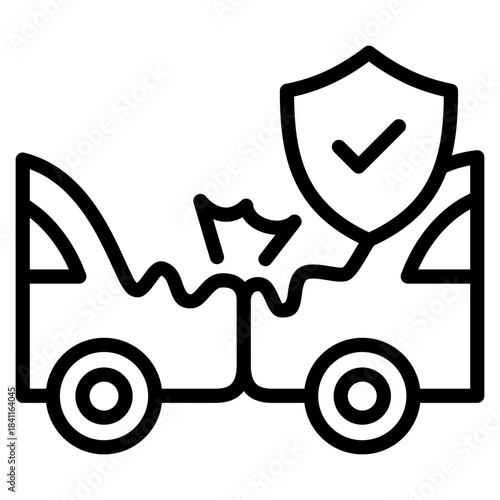 Car Accident Claim  Icon Element For Design