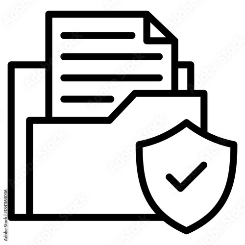 Insurance Folder  Icon Element For Design