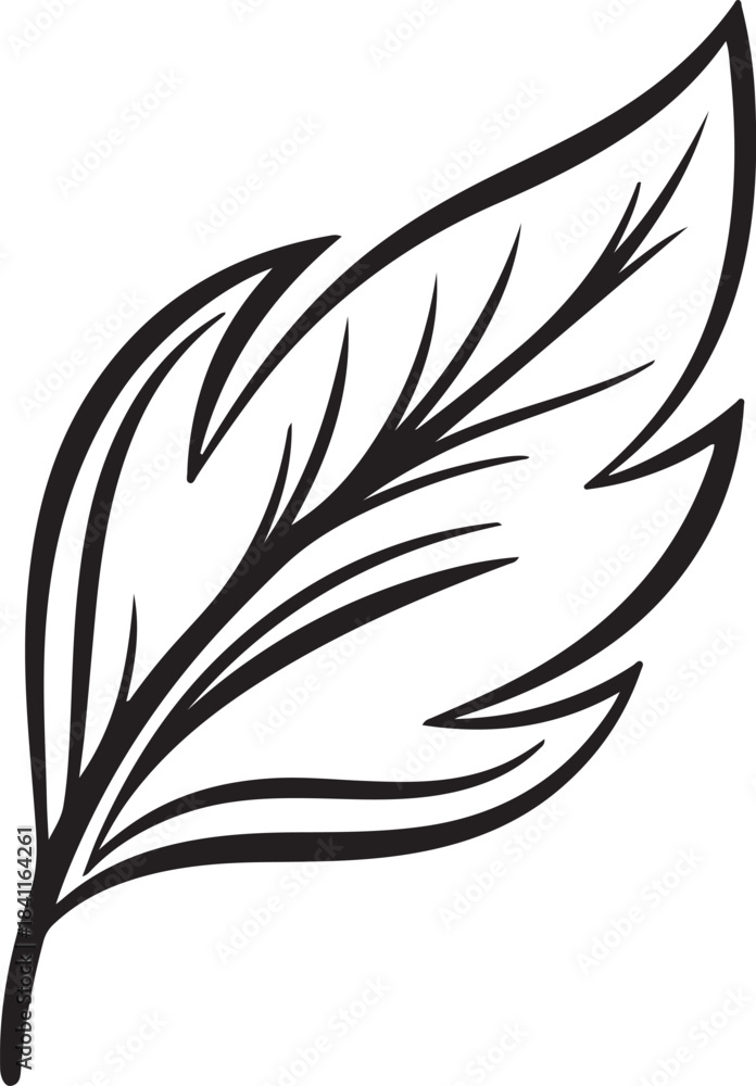 Obraz premium Minimal Monstered Leaf Silhouettes – Tropical Decorative Vector