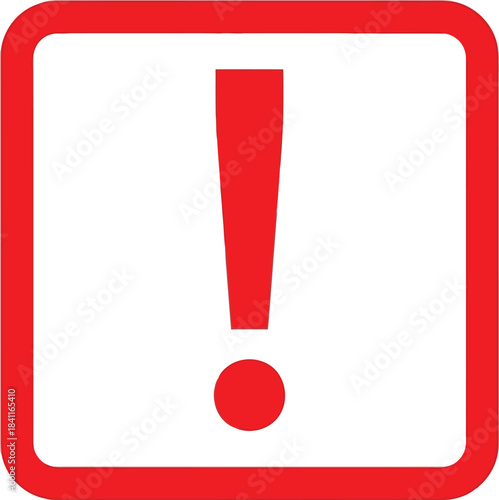 exclamation mark symbol icon vector