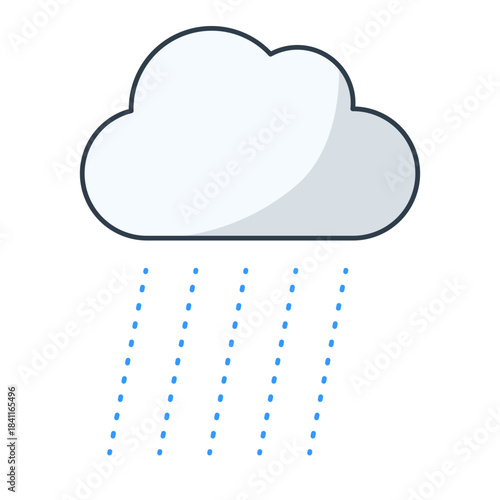 Cloud with Raindrops Illustration