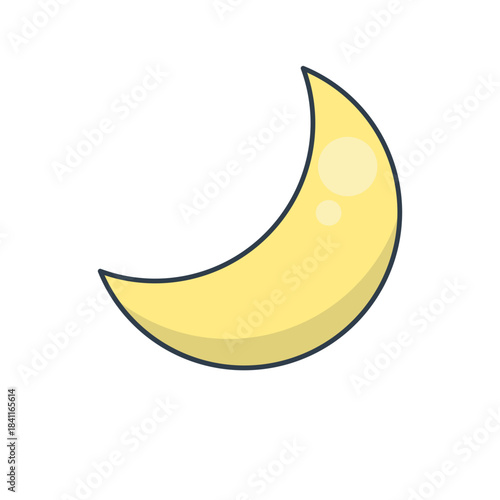 Cartoon Crescent Moon