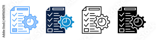 Time Management Multiple Style Icon Set Collection 