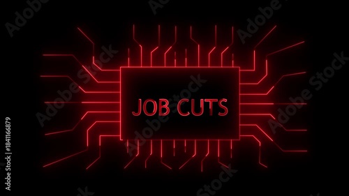Wallpaper Mural Abstract glowing red neon circuit board lines forming a central processor chip design on a black background, symbolizing technology, data processing, and digital innovation in a futuristic style Torontodigital.ca