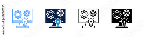 Development Multiple Style Icon Set Collection 