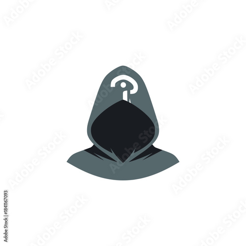 A mysterious hooded figure with a question mark symbol on its hood, representing anonymity or uncertainty.