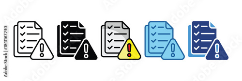 Risk Assessment Icon Set Multiple Style Collection