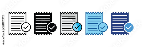 Claim Approval Icon Set Multiple Style Collection