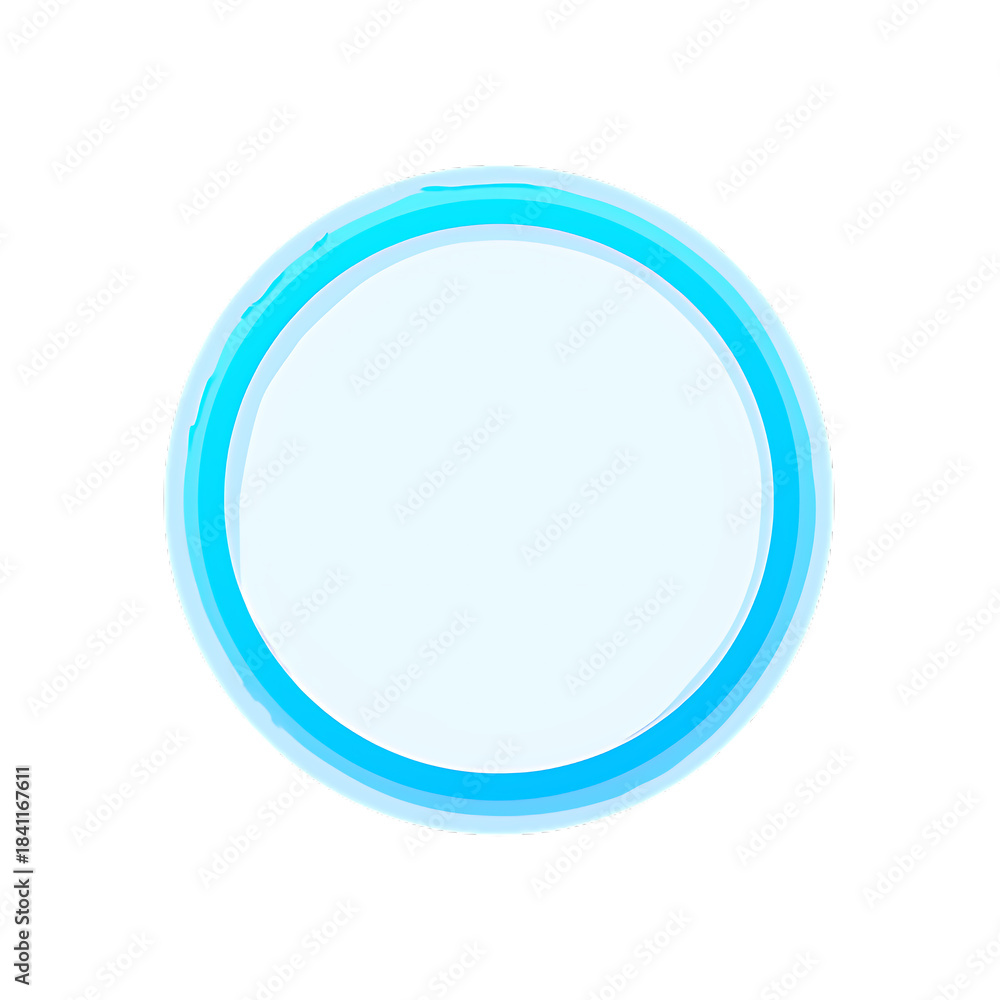 Fototapeta premium Soft Blue Ring with White Center on Background circle glowing isolated on a transparent background