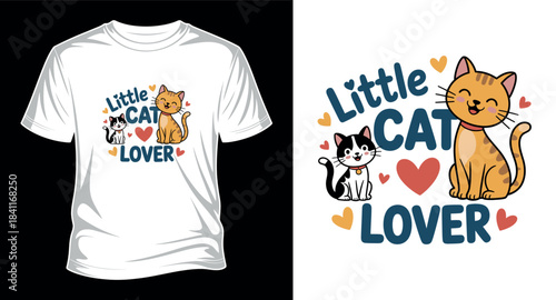Little cat lover T-shirt design