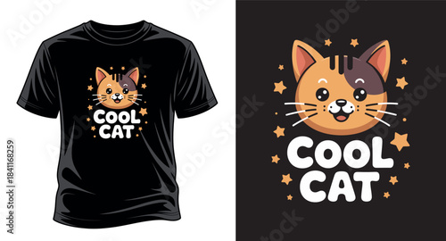 Cool cat T-shirt design