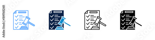 Compliance Multiple Style Icon Set Collection 