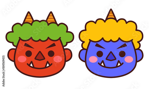 鬼　節分　セット素材