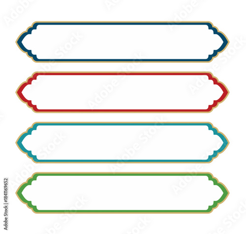 Oriental Luxury Banner Frames Vector Set