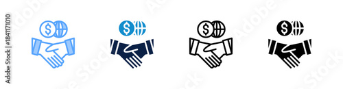 Agreement Multiple Style Icon Set Collection 