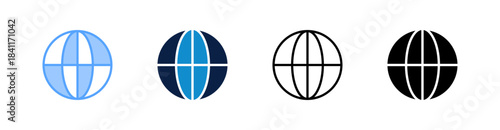 World Wide Web Multiple Style Icon Set Collection 